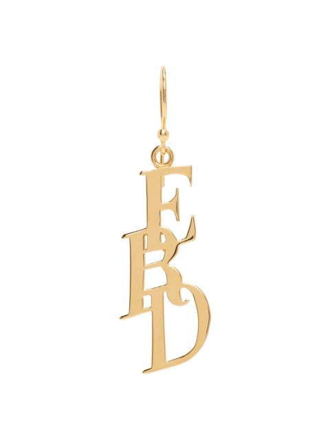 Gold Small Monogram Single Earring