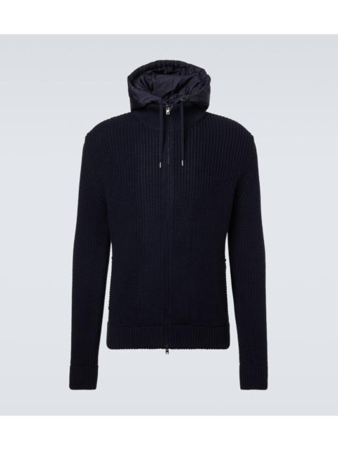 Ribbed-knit wool jacket