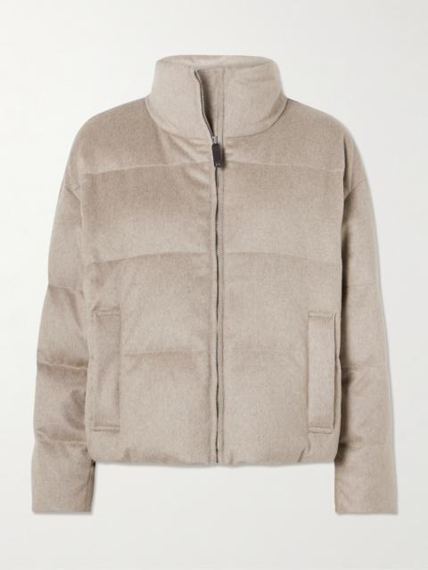 Quilted Brushed-cashmere Down Jacket