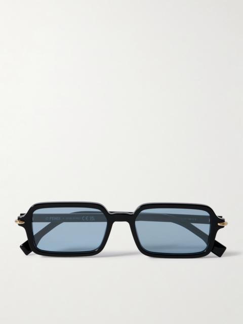 Selleria Rectangle-frame Acetate Sunglasses
