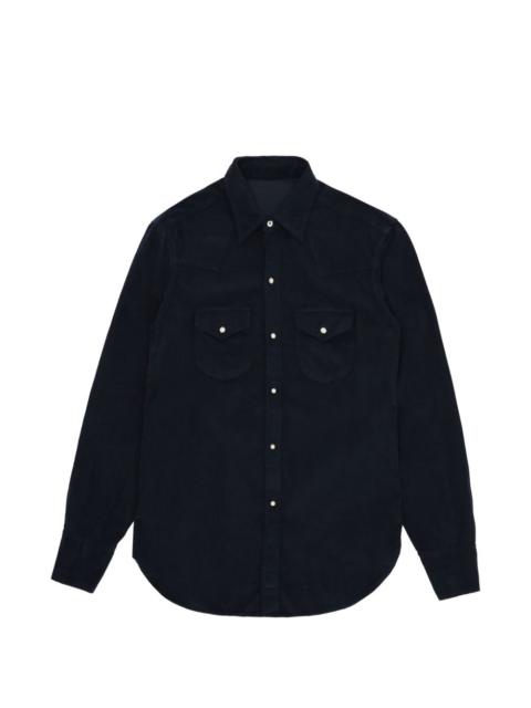 corduroy flap-pocket shirt