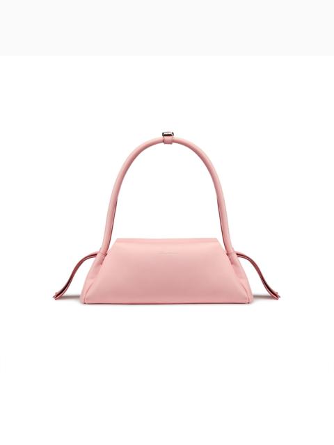 Pink leather shoulder bag