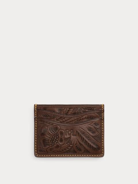 Hand-Tooled Leather Card Case