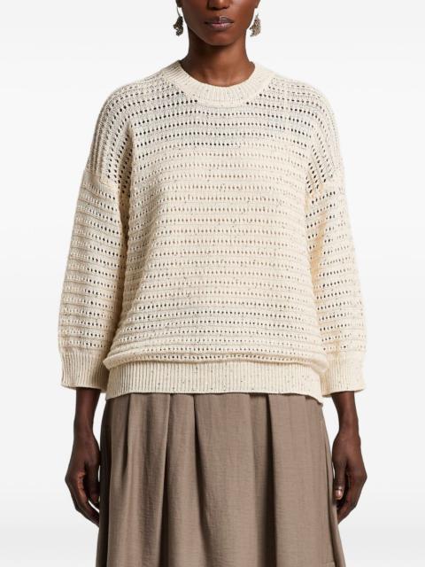 open-knit jumper