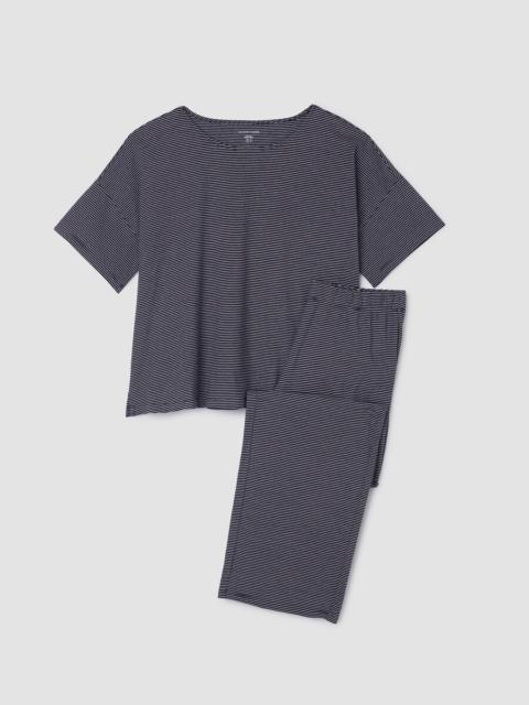 Mini Stripe Organic Cotton Jersey Sleep Set