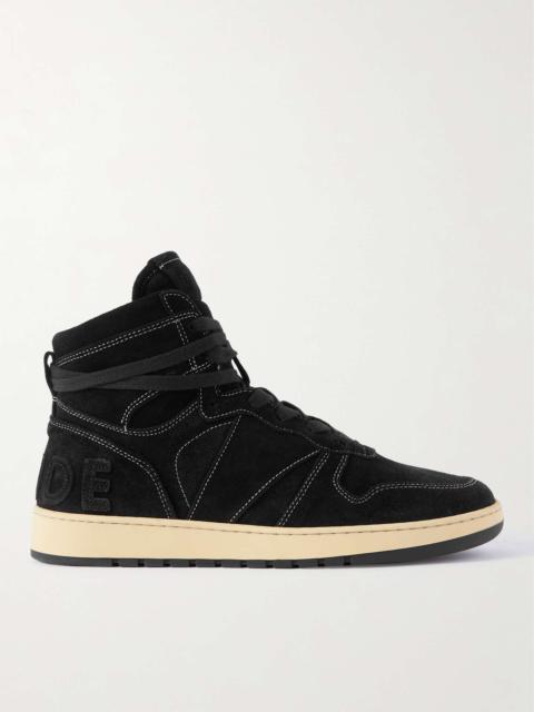Rhecess Logo-Appliquéd Suede High-Top Sneakers