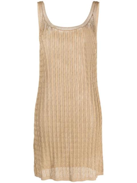 knitted sleeveless midi dress