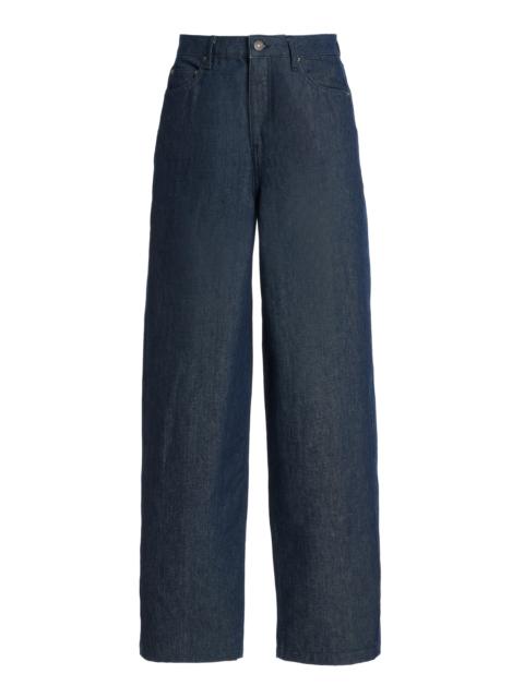 Rigid Wide-Leg Jeans blue