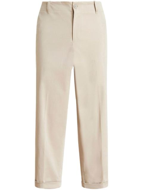 straight-leg cropped trousers