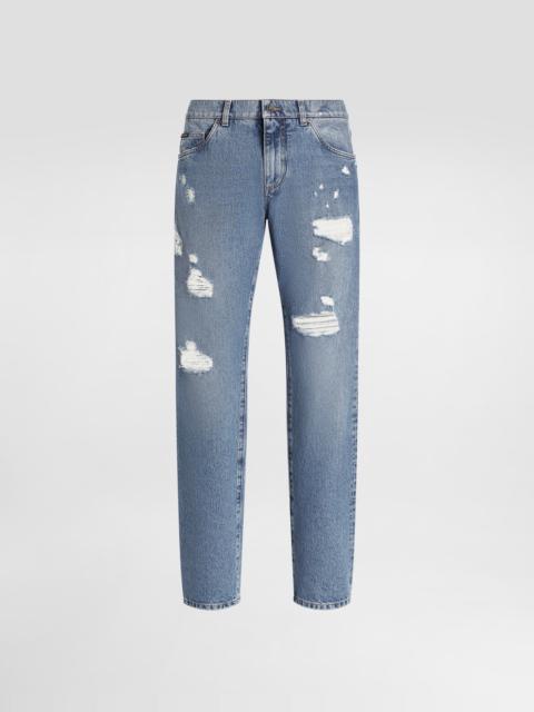 Classic cotton jeans with tag