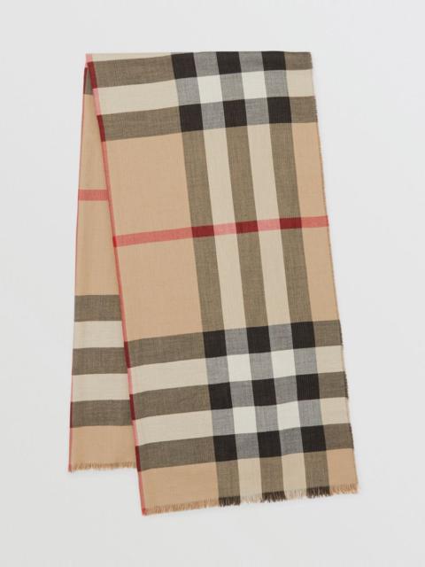 Reversible Check Cashmere Scarf