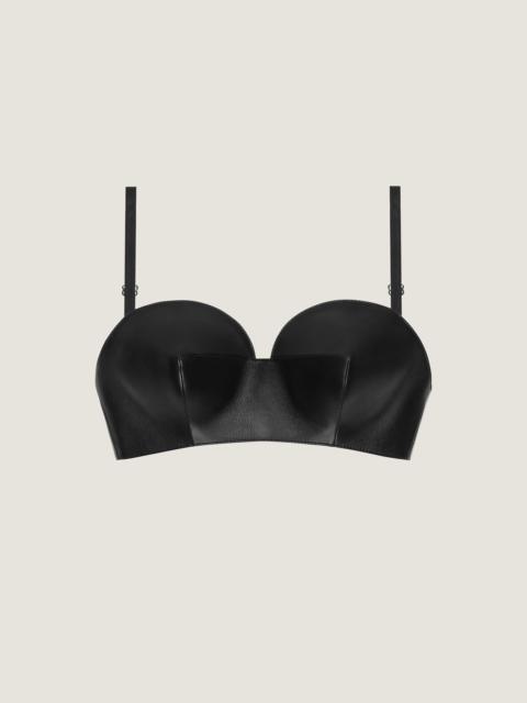 BULLET BRA TOP IN LEATHER