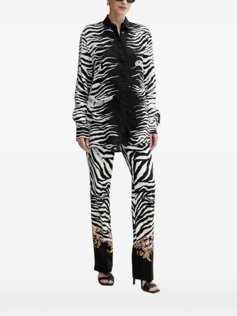 zebra-print shirt