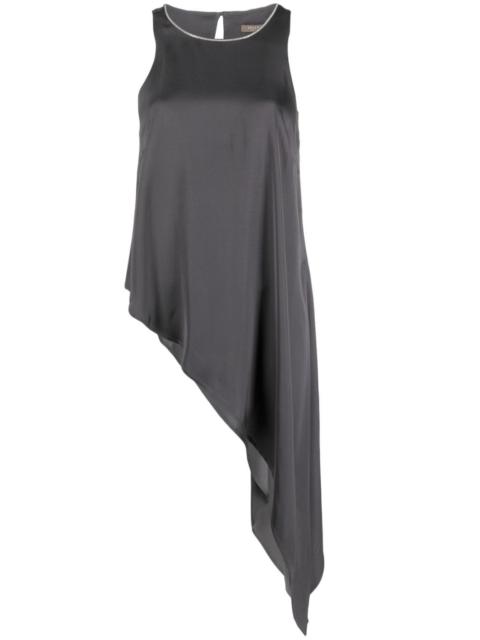 asymmetric-hem sleeveless blouse
