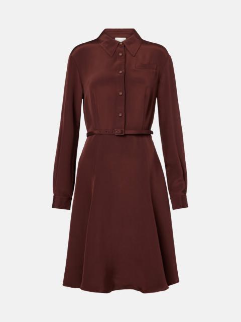 Silk shirt dress