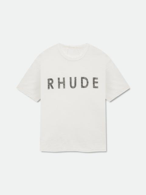 RHUDE LOGO SLUB TEE