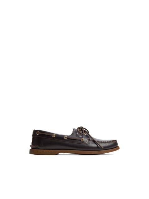leather boat shoes