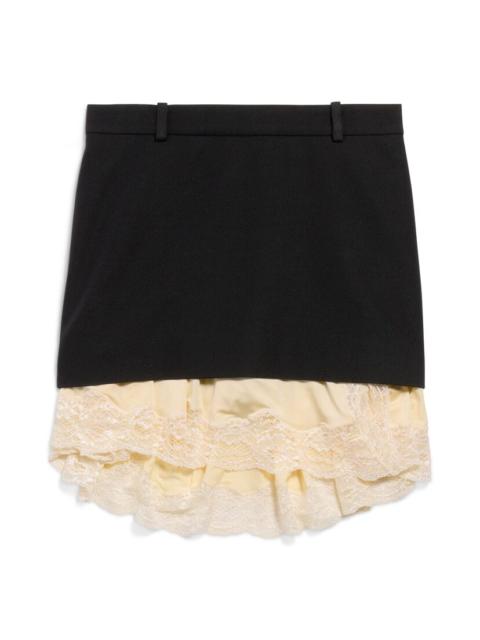 Women's Lingerie Mini Tailored Skirt in Black