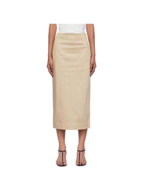 Beige Marisol Midi Skirt