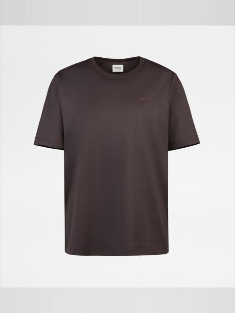 T-SHIRT IN JERSEY - BROWN