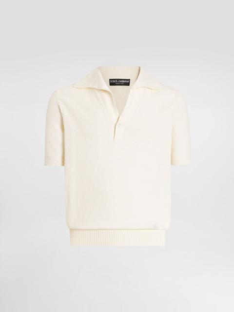 Cotton blend polo shirt