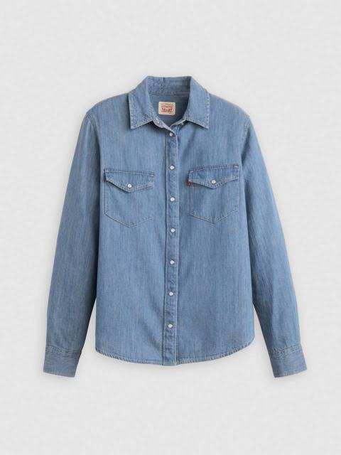 ICONIC WESTERN LINEN+ DENIM SHIRT