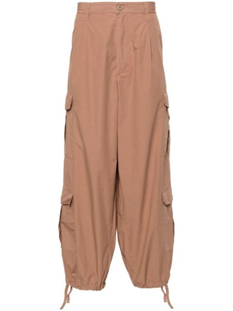 straight-leg cotton cargo trousers