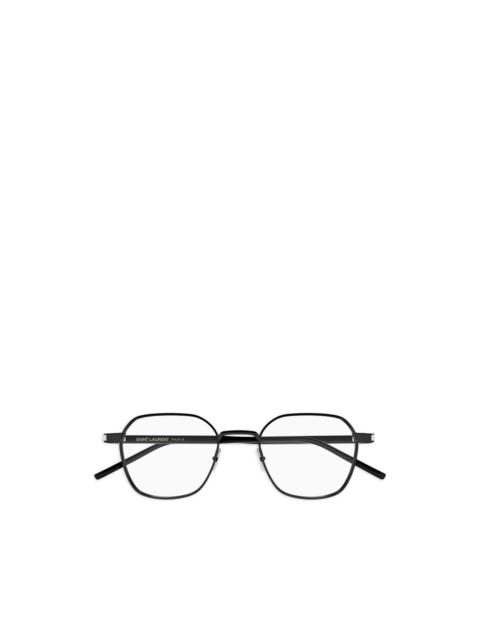 geometric-frame glasses