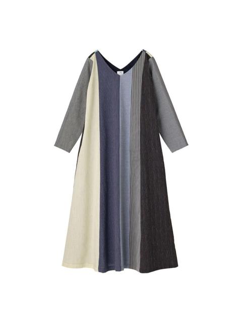 V-NECK LONG DRESS SANTOME P.W. W YELLOW