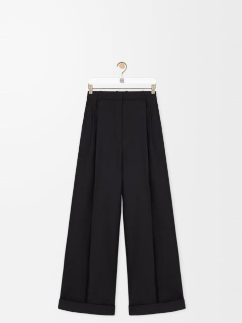 Trousers in wool and silk