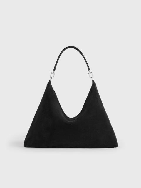 Bevel suede bag black