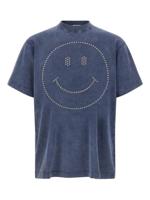stud-embellished smiley T-shirt