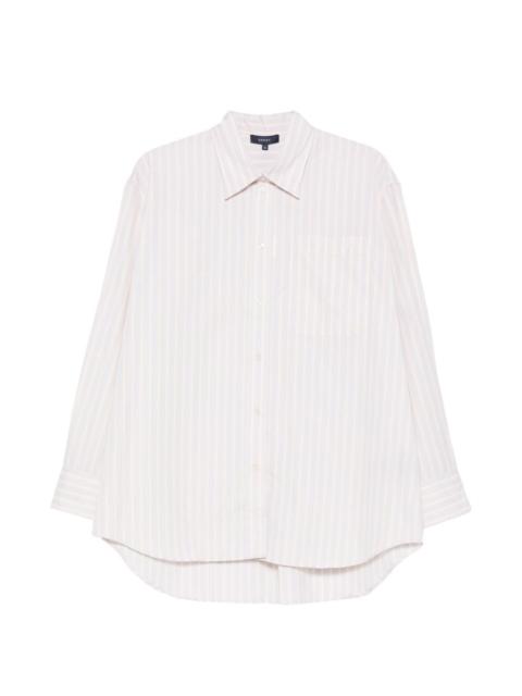 striped curved hem shirt