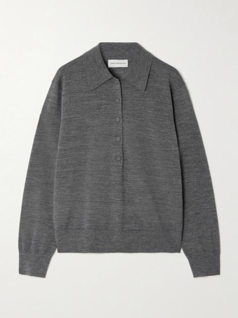 Merino Wool Polo Sweater