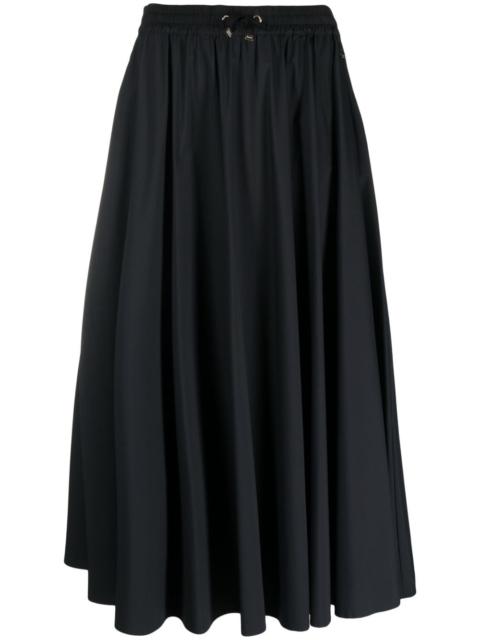 mid-length flared skirt