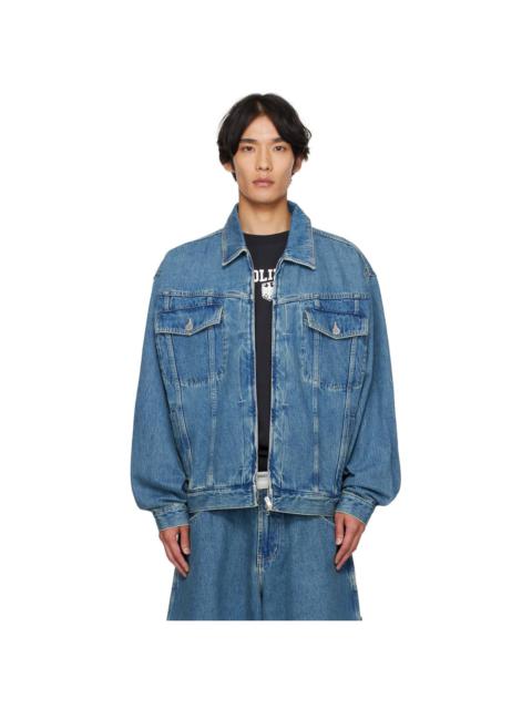 Blue Hip-Hop Denim Jacket