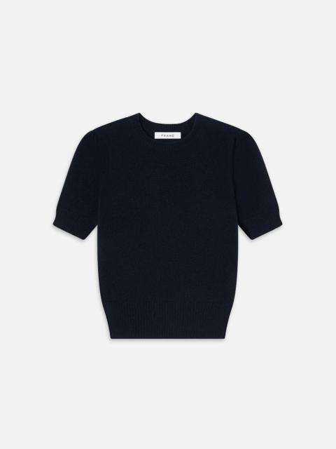 Cashmere Gathered Sweater in Navy