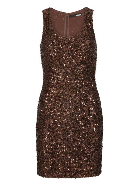 sequin-embellished sleeveless mini dress
