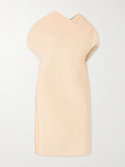Tatia Draped Cotton-poplin Mini Dress