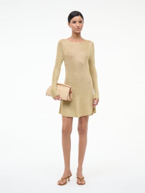 STAUD NIKITTA MINI DRESS GOLD