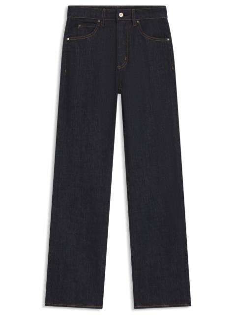 SLIM-FIT JEANS IN WASHED INDIGO STRETCH DENIM