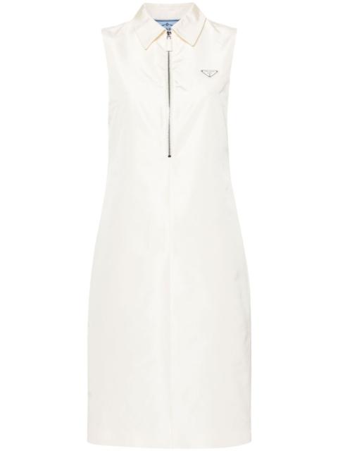 logo-appliqué faille dress