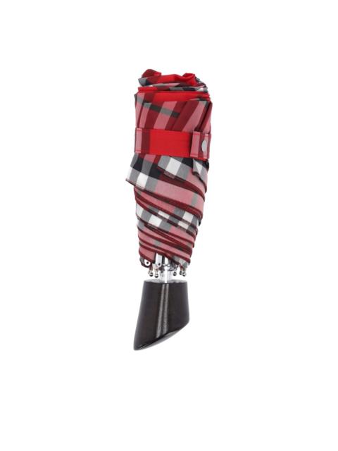 checked folding umbrella