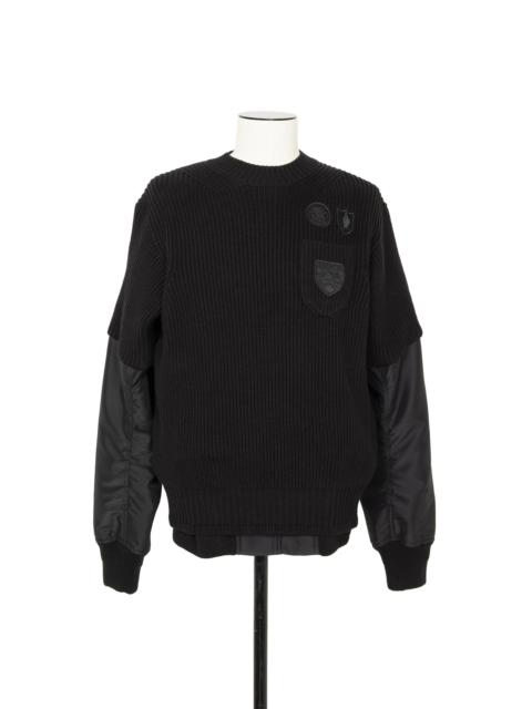 sacai Gonz Multi Patch Nylon Twill x Knit Sweater