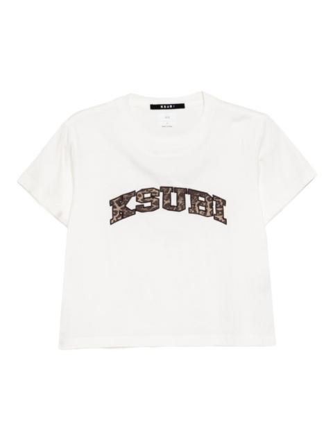 logo-embroidered T-shirt