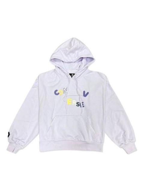 (WMNS) Converse Chain Stitch Hoodie 'Light Purple' 10025515-A02