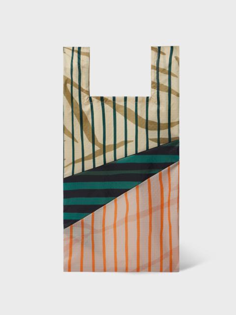 Susan Bijl x Paul Smith -  Ecru Mixed-Stripe 'The New Shopping Bag' Medium