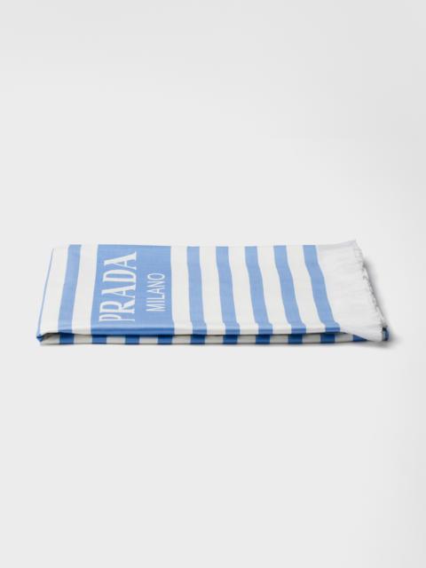 Striped cotton beach towel