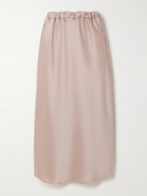 Editore Satin Midi Skirt