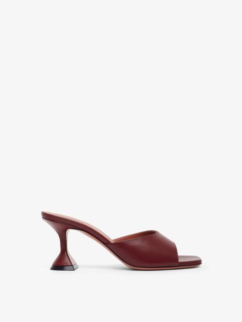 Lupita 70 dark red leather slippers